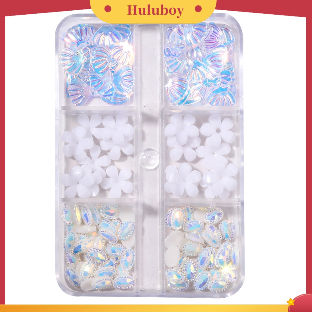 {In Stock} 1kotak Dekorasi Kuku Warna Hidup Indah Mengkilap Efek Visual Bentuk Campur Pertunjukan Pesona Unik Plastik 3D Nail Art Perhiasan DIY Desain Manicure Perlengkapan Kuku