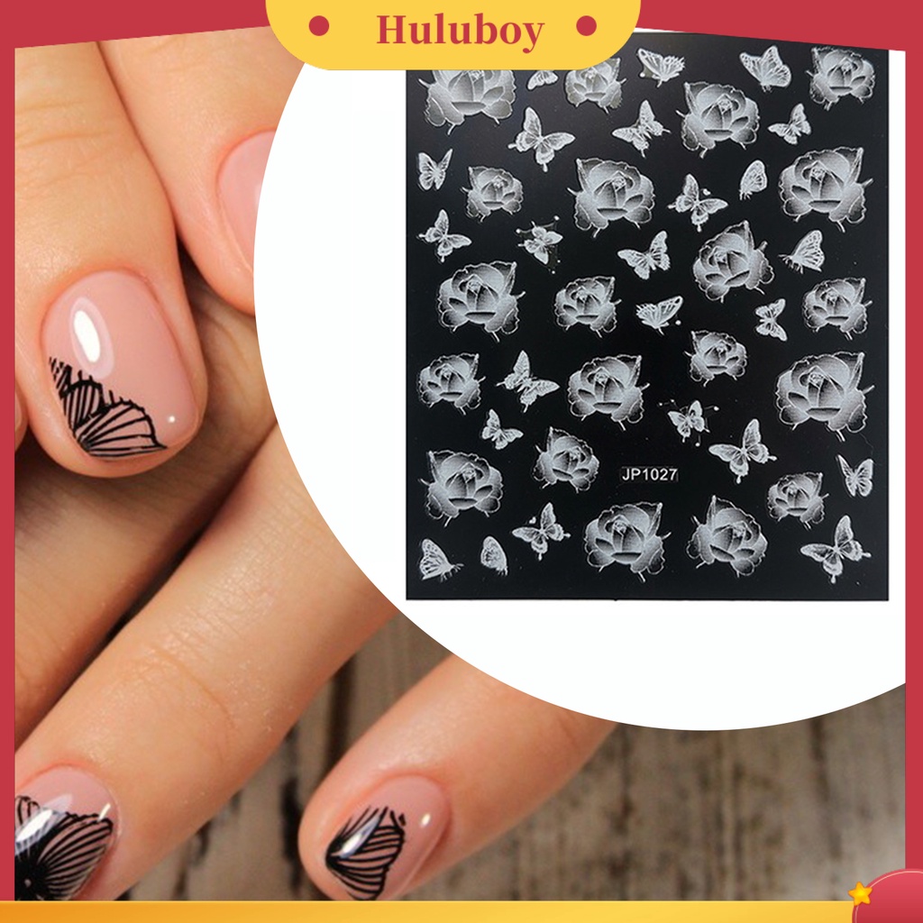 {In Stock} Stiker Nail Art Desain Kupu-Kupu Bulan Ukiran Kecantikan Kertas Multi-Berbentuk Kuku Dekorasi Untuk Penggunaan Profesional