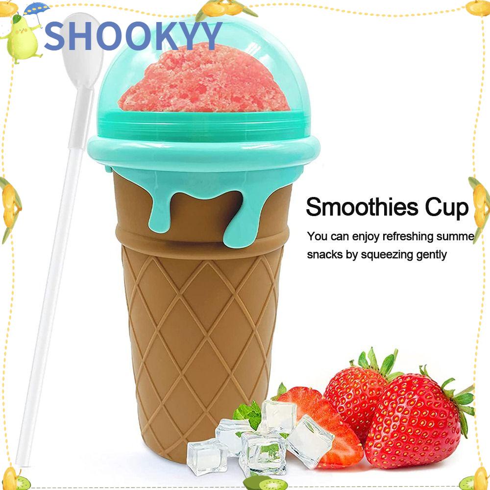 Chookyy Smoothies Cup Quick-Frozen Summer Ice Cream Slushy Maker Botol Air Minum Smoothie Pasir Beku Cepat Slushy Maker Squeeze Cup