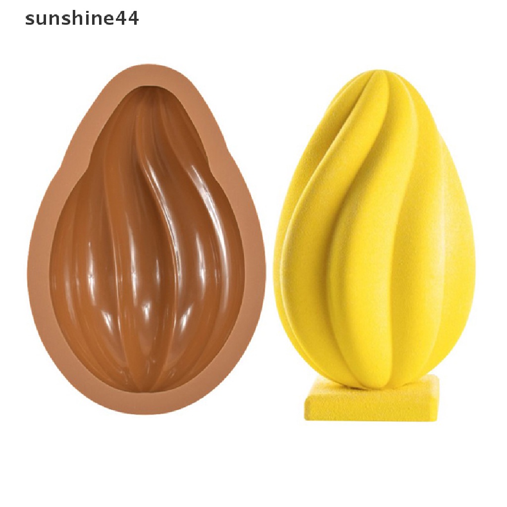 Sunshine Easter Eggs Silicone Mold DIY Coklat 3D Pecah Cetakan Telur Kue Dessert Baking ID