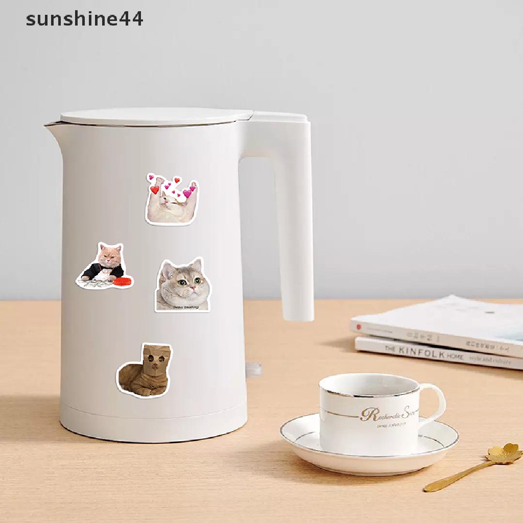 Sunshine 50pcs Stiker Hewan MEME Kucing Mainan Graffiti Decals Untuk Anak Notebook Laptop ID