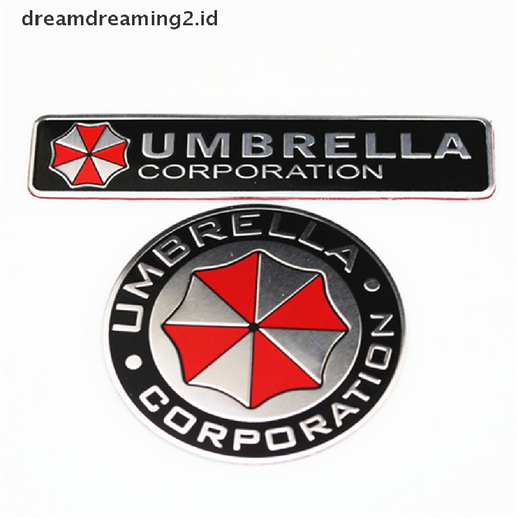 (hot) 3d Aluminium Alloy Payung Corporation Residen Evil Decals Dekorasi Lencana//