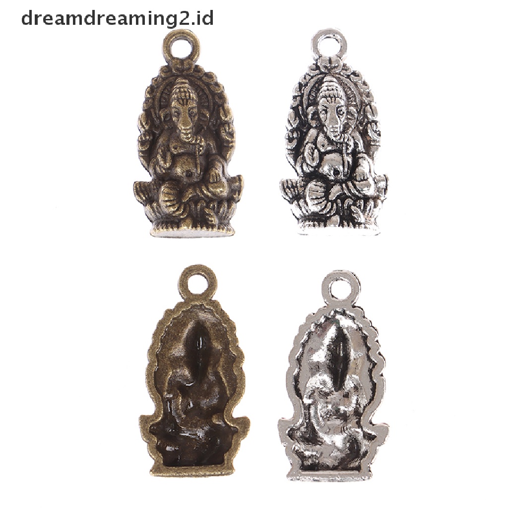 (hot) 10pcs Thailand Ganesha Ch Antik Alloy Buddha Ch Diy Perhiasan Liontin//