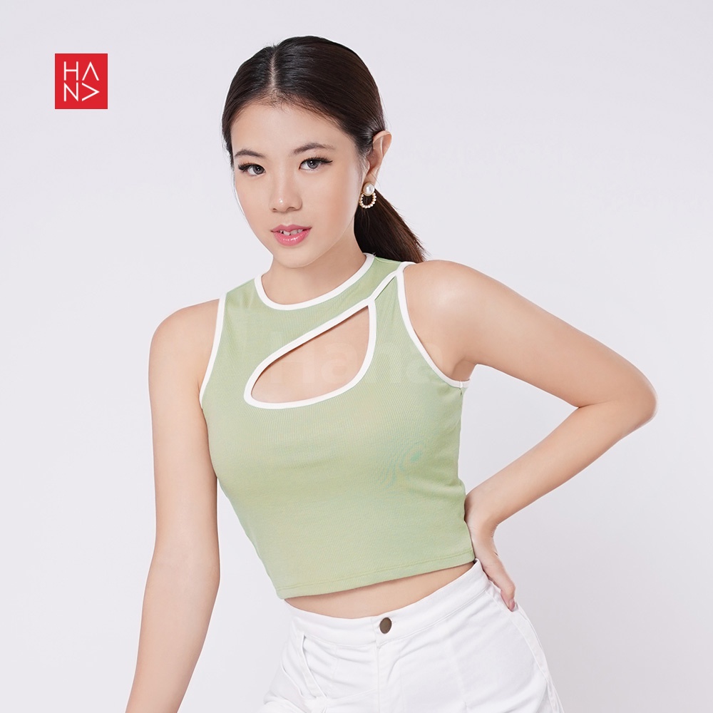 Hana Fashion JKT - Zeivira Rib Tank Top Wanita - TT357