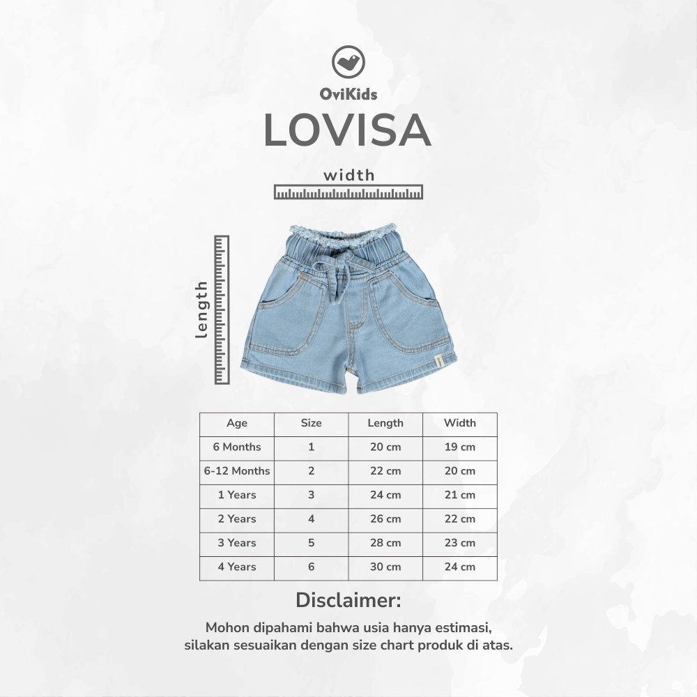 OVIKIDS LOVISA / CELANA JEANS PENDEK ANAK