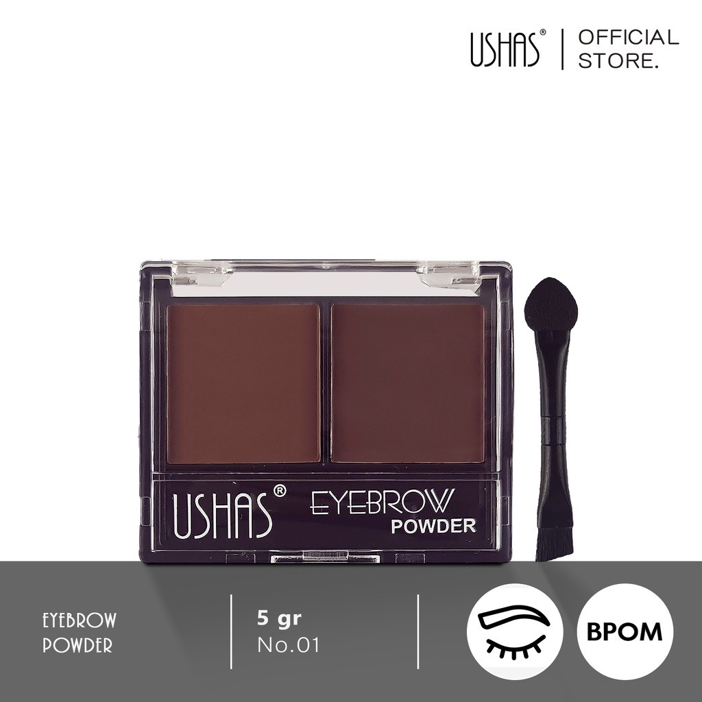 USHAS Eyebrow Powder 5 gram ( Kosmetik Bubuk Pewarna Alis )