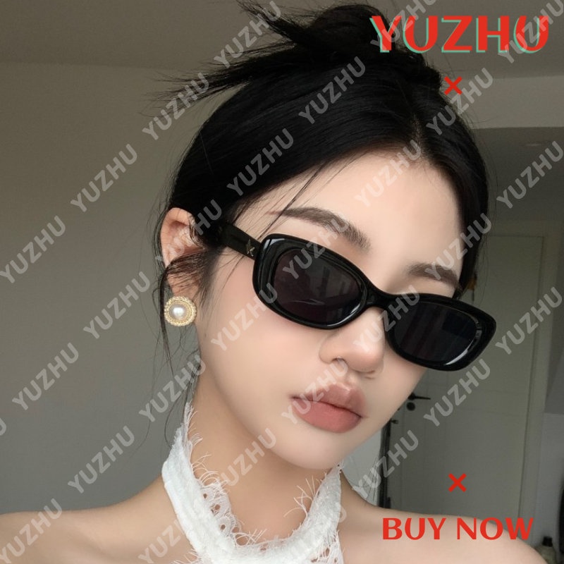 (YUZHU) Y2k Hitam Oval Kacamata Hitam Perempuan INS Gaya Bintang Babes Sunglasses