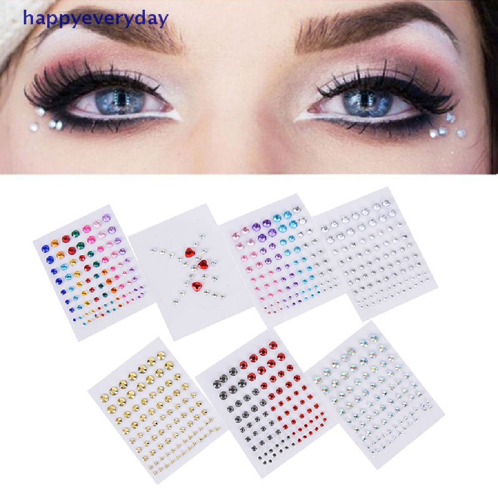[happy] New Jewel Eyes Makeup Crystal Eyes Stiker Tato Diamond Glitter Stiker Makeup [ID]