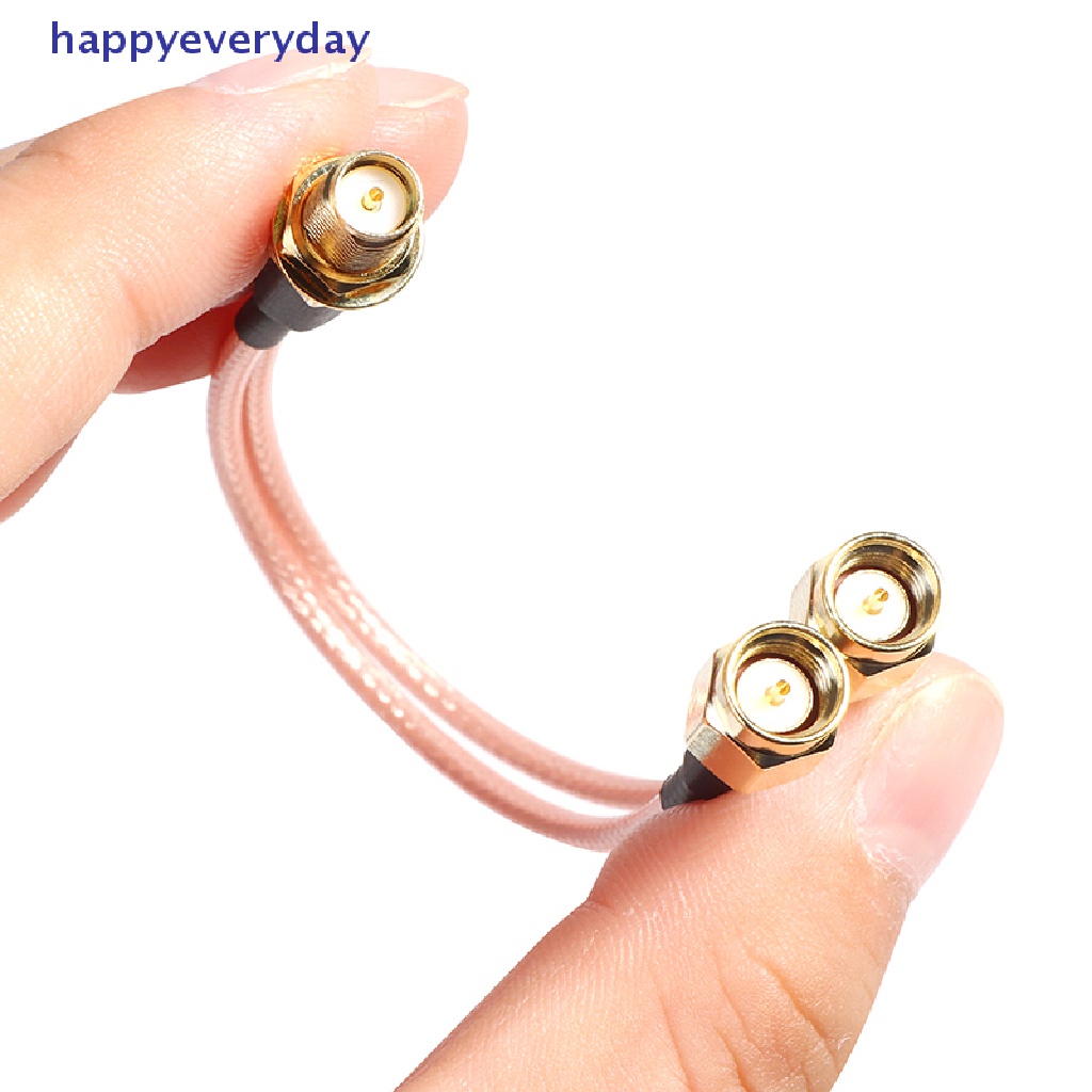 [happy] Sma to 2X SMA Male Female Y type Splitter Combiner Jumper Kabel Kuncir [ID]