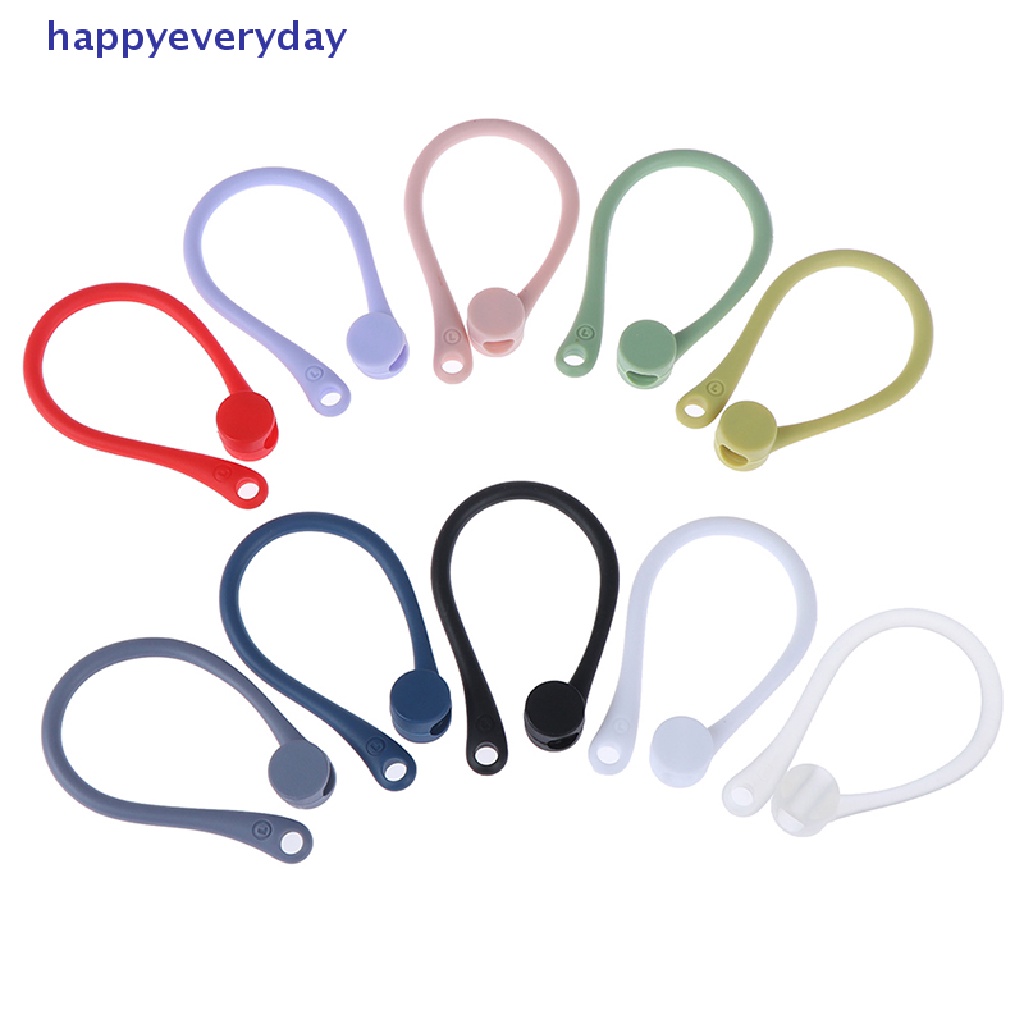 [happy] 1pasang Earhook Holder Untuk AirPods Strap Silikon Olahraga Kait Telinga Anti Hilang [ID]