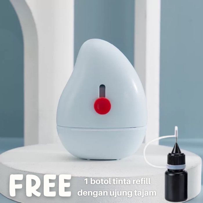 

donna- Roller Stamp and Cutter Stempel Penghapus Alamat Resi Pelindung Data - Biru terbaru