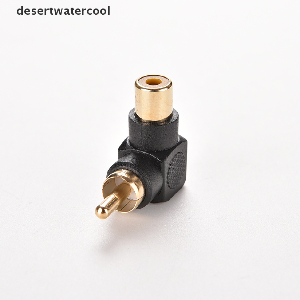 Deid 1pcs Adaptor Konektor RCA Male to Female M/F Colokan AV Audio Sudut Kanan 90martijn