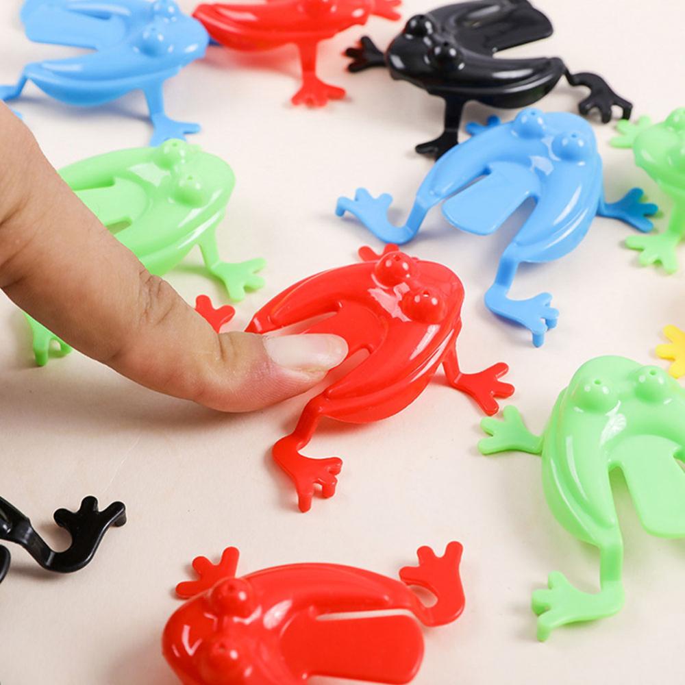 Timekey12 /18/24Pcs Jumping Frog Toys Orang Tua-Anak Bounce Frogs Fidget Toys Mainan Novelty Pereda Stress Untuk Pesta Ulang Tahun Anak DGB1