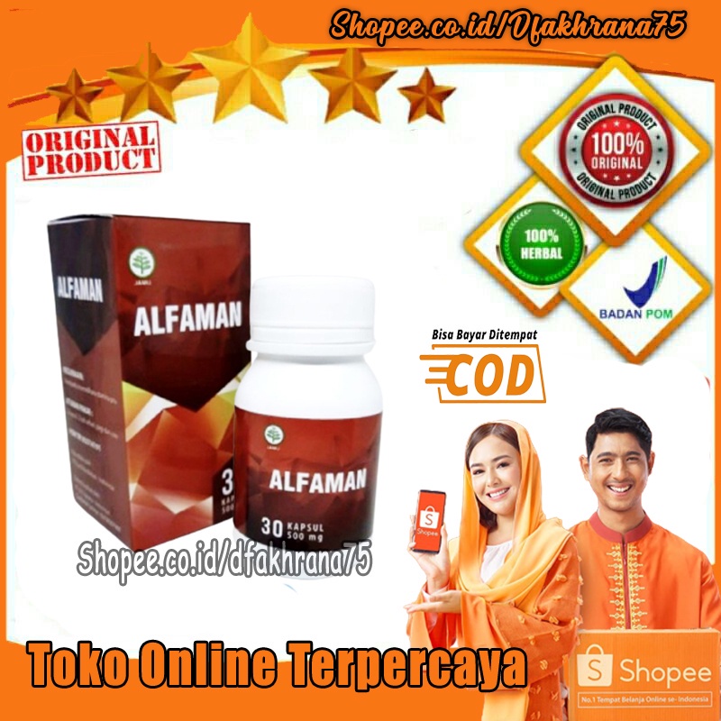 100% ORIGINAL Alfaman Asli Kapsul 100% Original 30 Kapsul Untuk Stamina Herbal Pria
