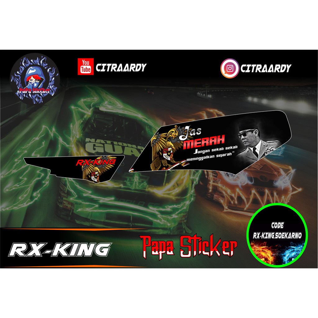 Striping RX KING - Sticker Striping Variasi list Yamaha RX KING soekarno
