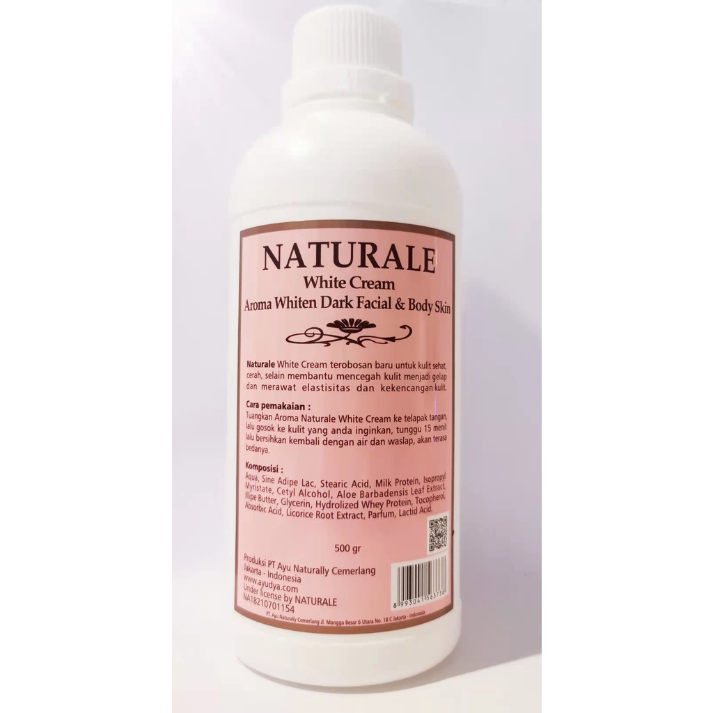 Naturale White Cream Aroma Whiten Dark Facial &amp; Body Skin 500gr