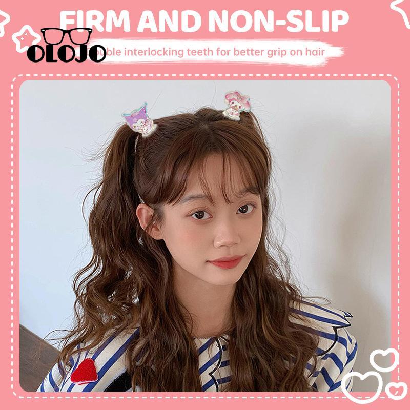 【COD】Hiasan Kepala Laser Sanrio Hair Claw Clip Lucu Sederhana Serbaguna Klip Rambut Rusak