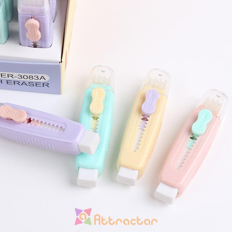 

✨In Stock Kuas Bentuk Gambar Menulis Penghapus Kartun Dorong-tarik Pena Penghapus Kreatif-AT