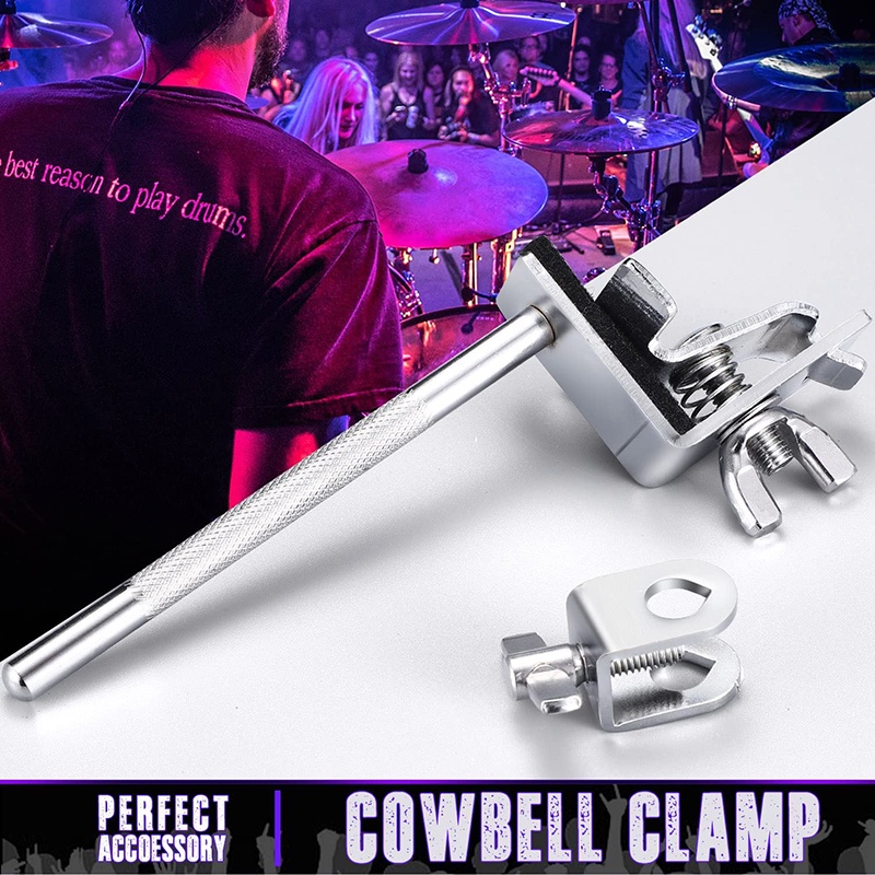 [AYBX] Klip Cowbell Adjustable Standard Drum Cowbell Bracket Untuk Bass Drum Ring Drum Handdrum Hardware
