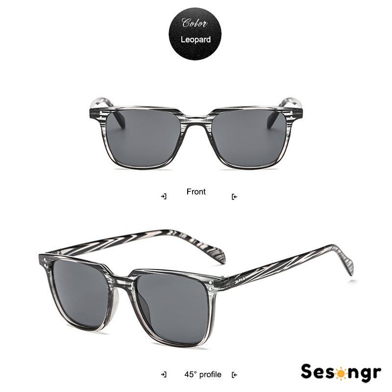 kaca mata Korea Retro kacamata hitam kotak kecil dipersonalisasi Sunglassess Untuk Pria/Wanita - SG