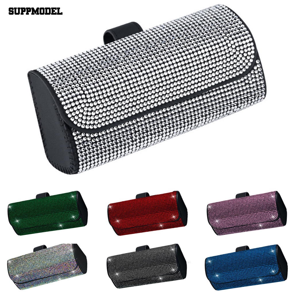 Suppmodel Compact Car Glasses Case Aksesori Interior Car Organizer Kotak Kacamata Permukaan Halus