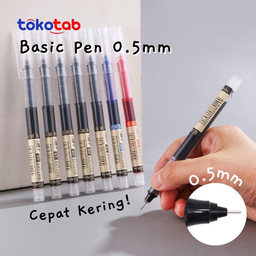 

Tokotab - Pulpen 0.5mm Hitam Bolpoin Cair Tabung Jarum Penuh Pena NonBrand Ujian Siswa Kapasitas Besar Bolpoin Gel Cepat Kering