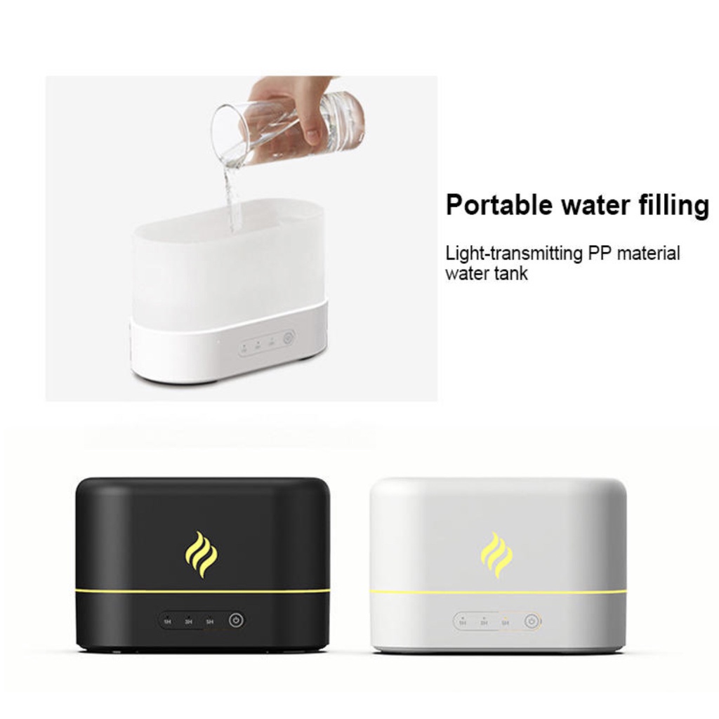 Air Humidifier Aromatherapy Purifier Diffuser Colorful  Ilusi Api Aroma Terapi Essential Oil / Pengharum Ruangan  -MYLike Official/200ml Flame Aromatherapy Machine