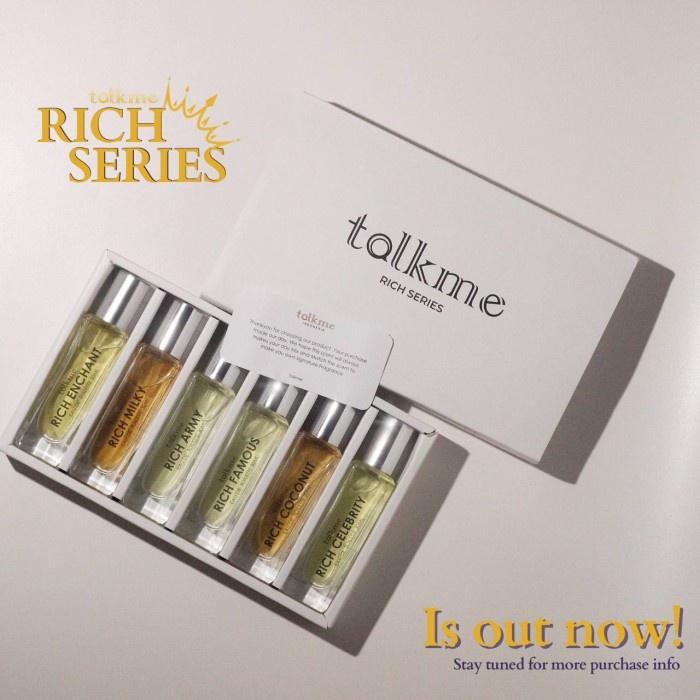 (READY STOCK) TALKME parfume RICH SERIES 1SET ISI 6PCS EDT tahan parfum badan plus kotak eksklusif