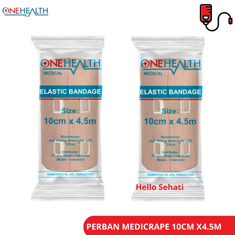 Elastic Elastis Bandage Medicrape Medis Engkel Kaki Perban Gulung 10cm X 4.5M