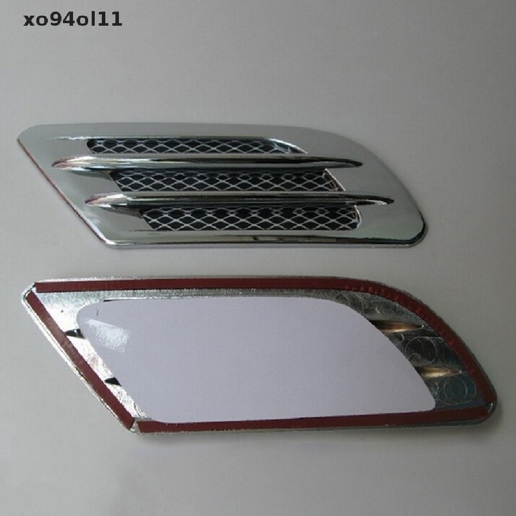 Xo Penutup Lubang Ventilasi Aliran Udara Samping Mobil Fender Intake Grille Duct Dekorasi Sticker OL