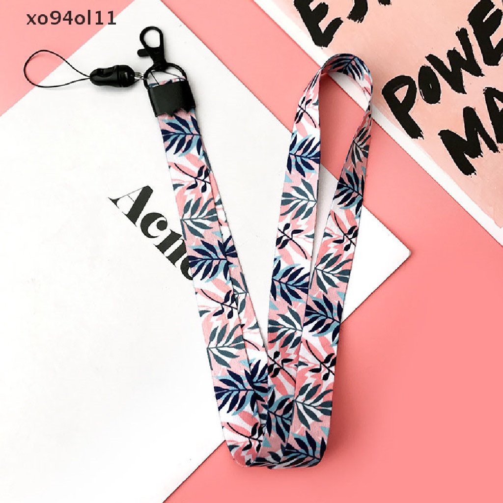 Xo leaves neck strap lanyards Untuk Kunci id card phone straps holder diy Tali Gantung lariat lanyard OL