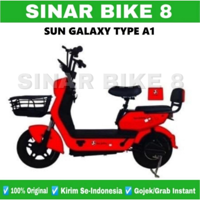Sepeda Listrik Sun Galaxy A1 Electric E Bike 350 Watt - Desain Futuristik