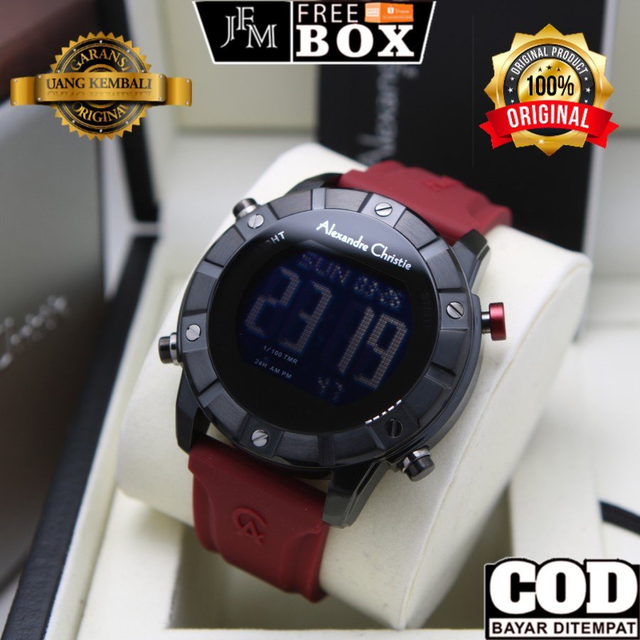 JAM TANGAN PRIA ALEXANDRE CHRISTIE AC 9373 AC9373 DIGITAL ORIGINAL NEW