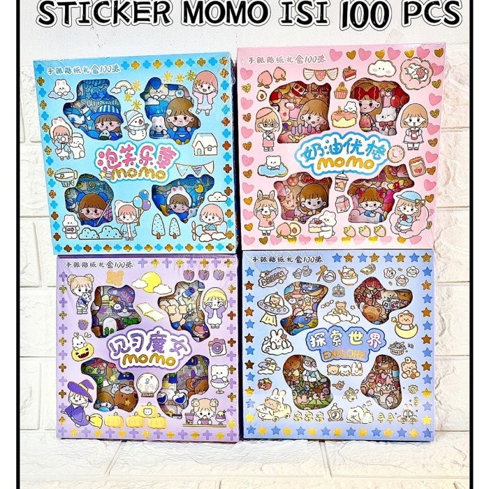 

COD stiker box 1 pack merk SENMU momo sticker isi 100 lembar Mainana Edukasi Anak Stiker Cute Langsung Kirim