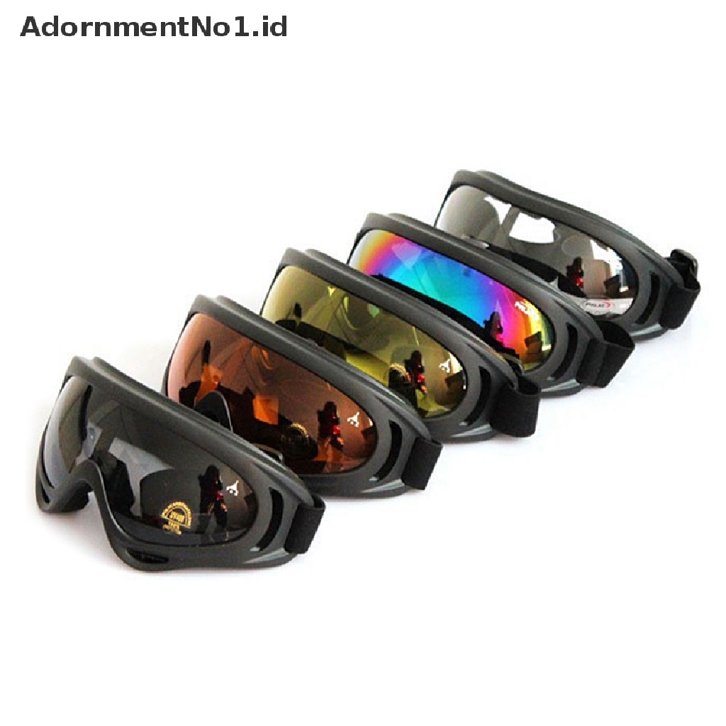 [AdornmentNo1] Perlindungan UV Kacamata Motor Tahan Angin Bersepeda Motor Trail ATV Kacamata Eyewear [ID]