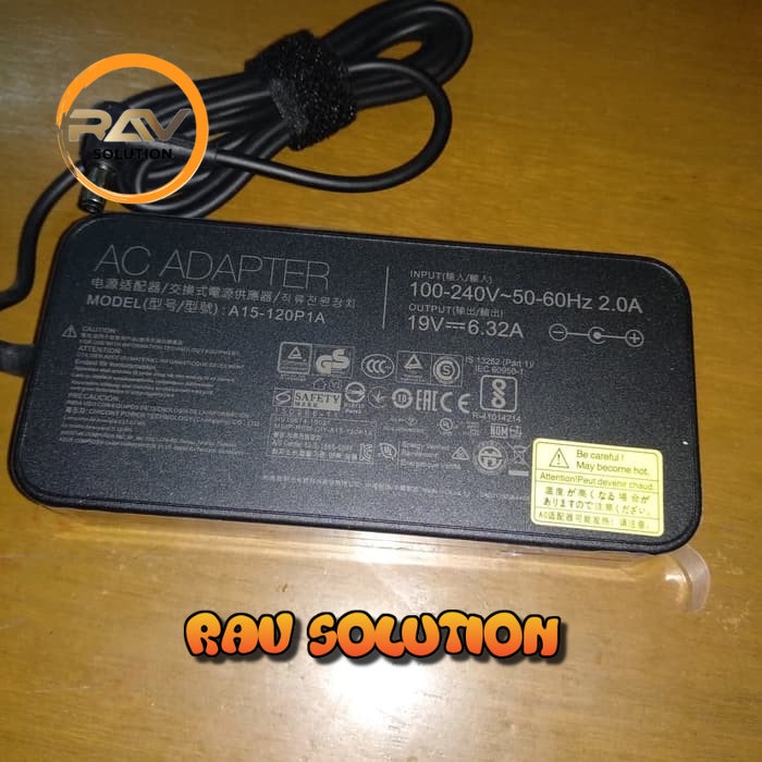 ADAPTOR CHARGER ORIGINAL ASUS ROGG 120WATT 19V~ 6.32A (5.5*2.5) - RAV SOLUTION A