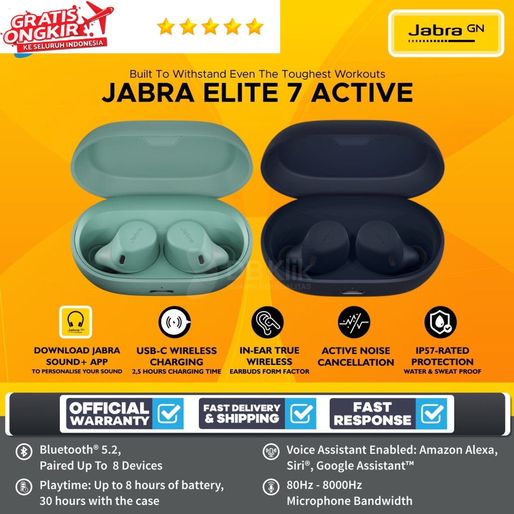 TWS JABRA Elite 7 Active True Wireless Earbuds - JABRA Elite 7 Active