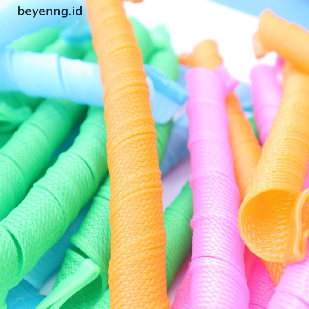 Beyen 10PCS (30-65cm) Rol Rambut Bentuk Siput Bukan Waveform Spiral Round Curl Hair tool ID