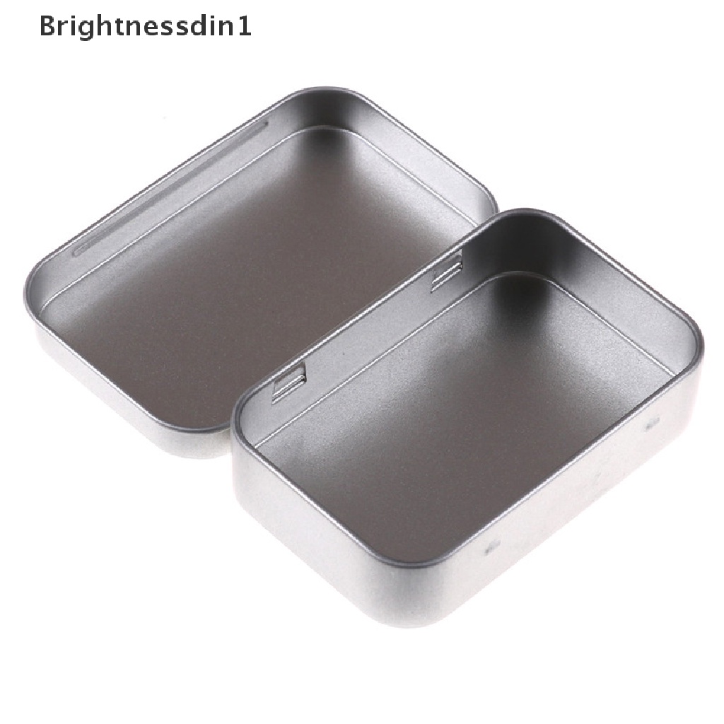 [Brightnessdin1] 95 * 60 * 20mm Metal Tin Flip Storage Box Case Organizer Untuk Koin Permen Kunci Butik