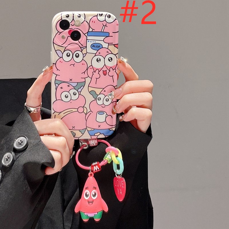 IPHONE Lovely Spongebob &amp; Patrick Star Widget Soft Case HP iP Iphone7 8 14+Plus SE 2020 X XS XR Max11 12 13 Pro Max FTD Casing Apple