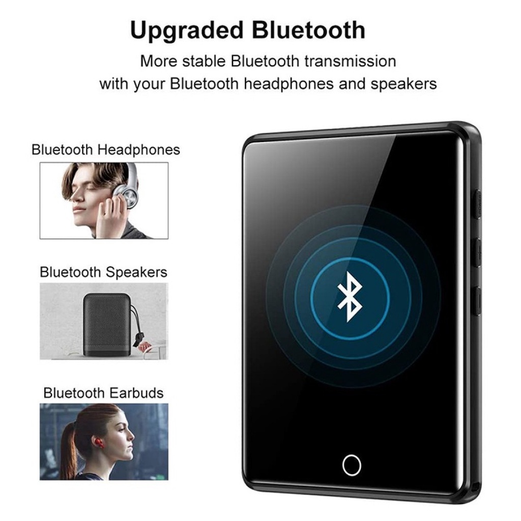 Digital Audio Player 16 GB Bluetooth Touchscreen Radio Rekam Suara RM6