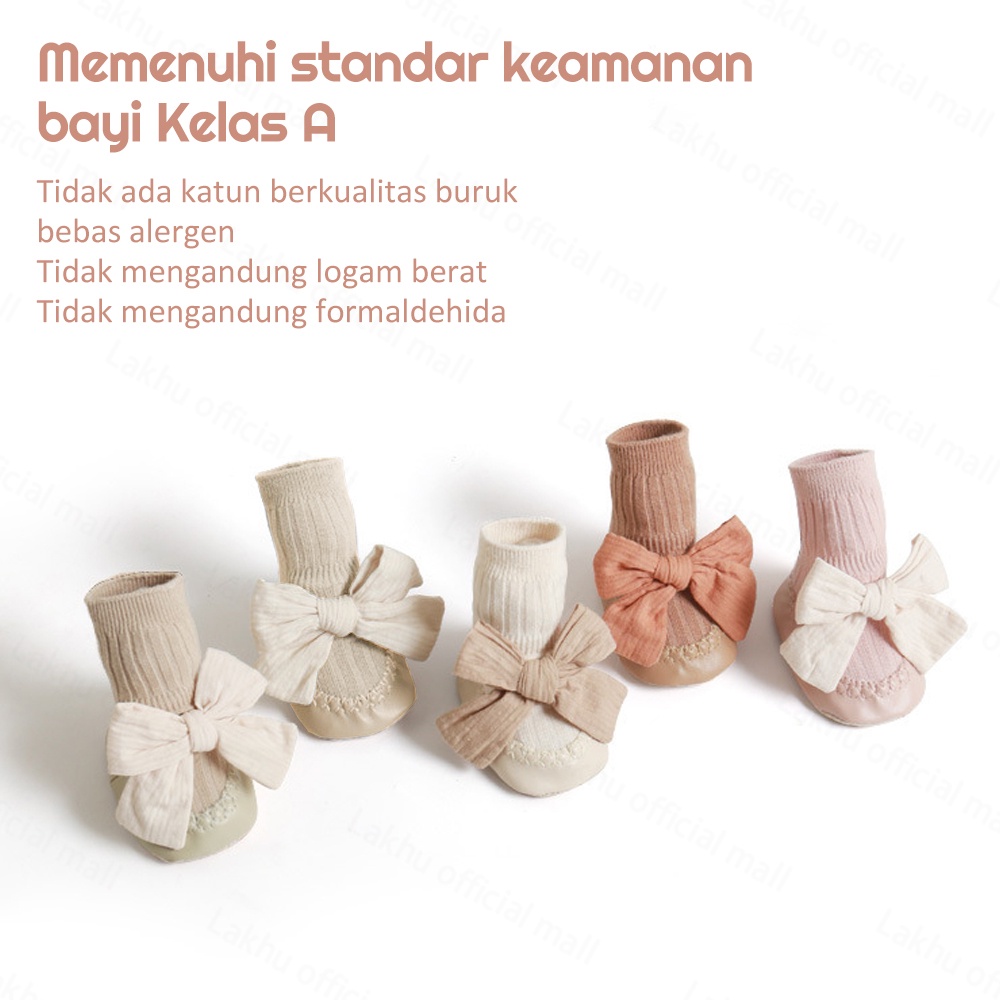 Lakhu Sepatu Prewalker Bayi Newborn 0-12 Bulan Prewalker Shoes Kaos Kaki Bayi