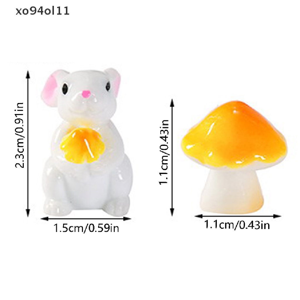 Xo 1Pc Patung Kelinci Model Hewan Pemandangan Mikro Dekorasi Rumah Miniatur OL