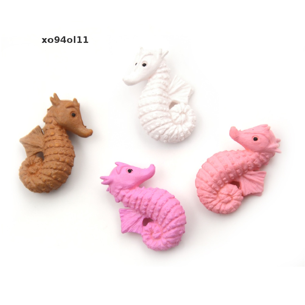 Xo 4 Pcs Baru Miniatur Rumah Boneka Peri Taman Lanskap Indah Kuda Laut Dekorasi OL