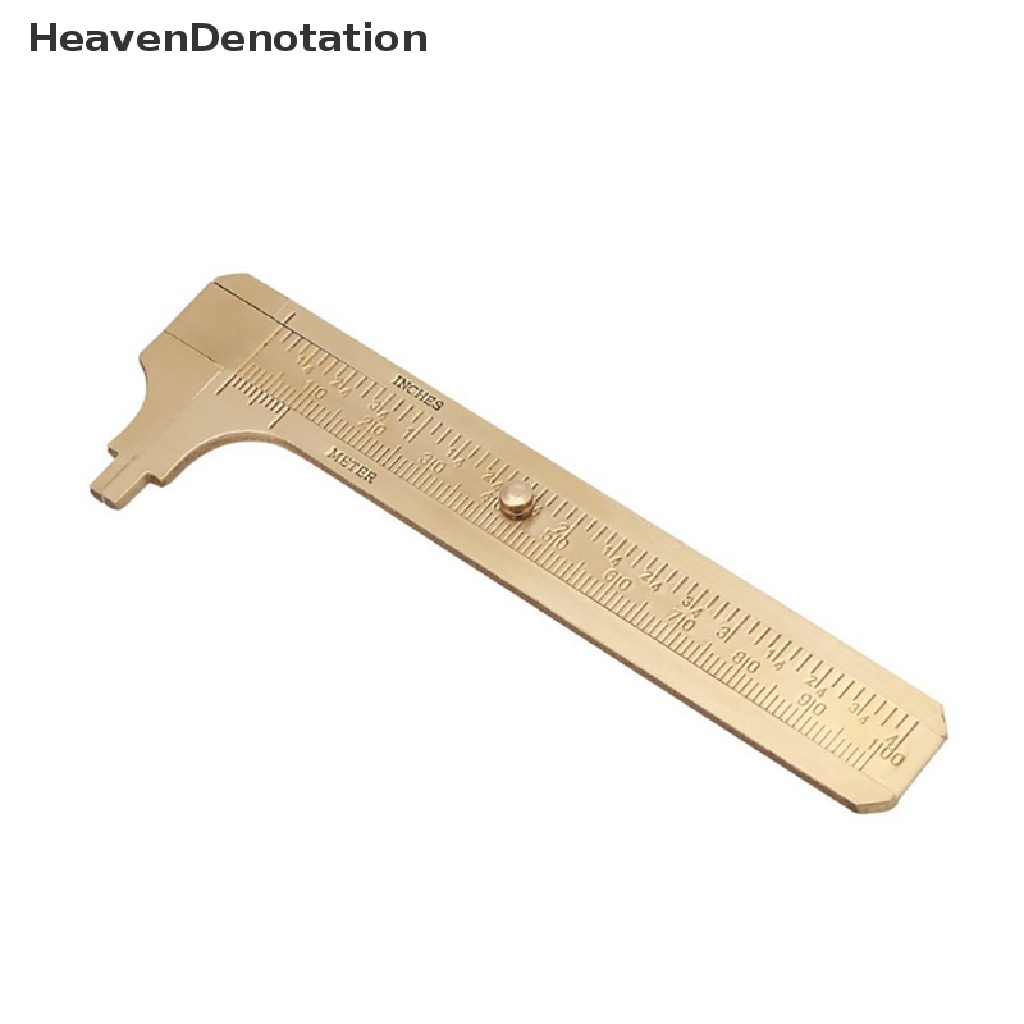 [HeavenDenotation] Timbangan Kuningan Mini80 /100mm Sliding Gauge Vernier Caliper Penggaris Pocket Measuring HDV