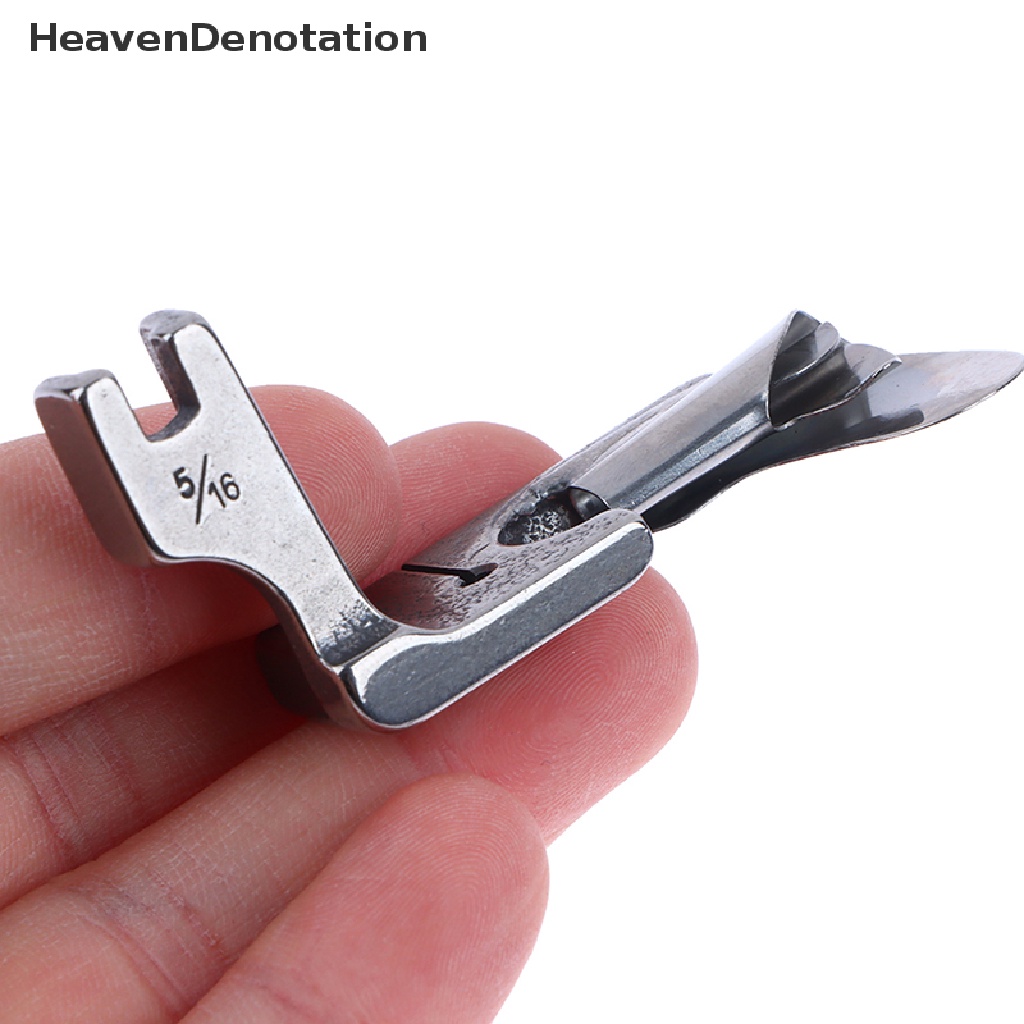 [HeavenDenotation] Industrial 1- Lockstitch Curved Hemming Presser Foot Fit Mesin Jahit Rok Sifon Sutra Arc Hem1 /8 3 /16 1/4 5 /16 3/8 HDV