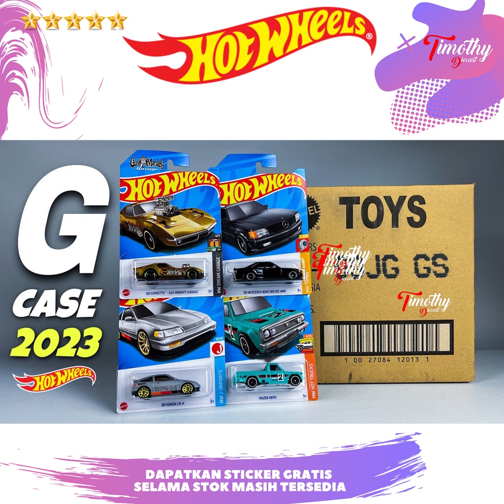 Hot Wheels Grosir Kartonan Box G 2023 Isi 72Pcs Segel SNI Original ORI