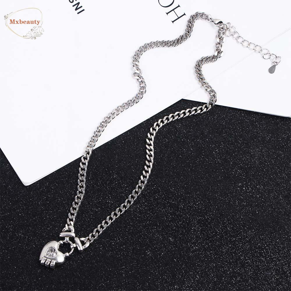Mxbeauty Wanita Kalung Pesta Hadiah Elegan Rantai Logam Choker Temperamen Gaya Korea Liontin Necklaces