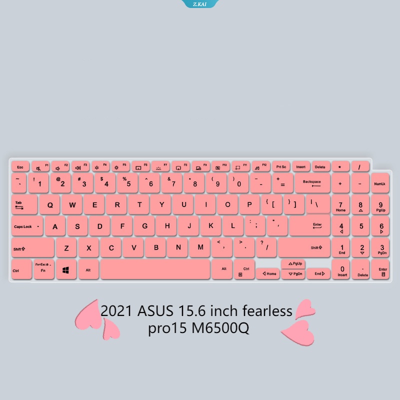 ASUS Casing Keyboard Laptop Baru Penutup Silikon Tahan Air Untuk 2021asus 15.6 Inch Fearless Pro15 M6500Q Pelindung Kulit Keyboard Film [ZK]