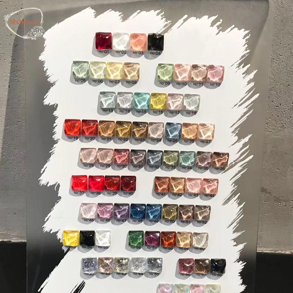 Mxbeauty Nail Color Board Tips Card Kenyamanan Transparan Bentuk Bulat Kepala Kucing Display Kartu Aksesoris Manicure Nail Color Card